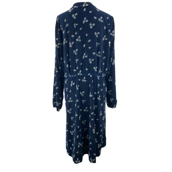 Cabi Decked Out Dress Navy Velvet Floral Midi Dress Style‎ #3875 Size XL - Picture 8 of 11